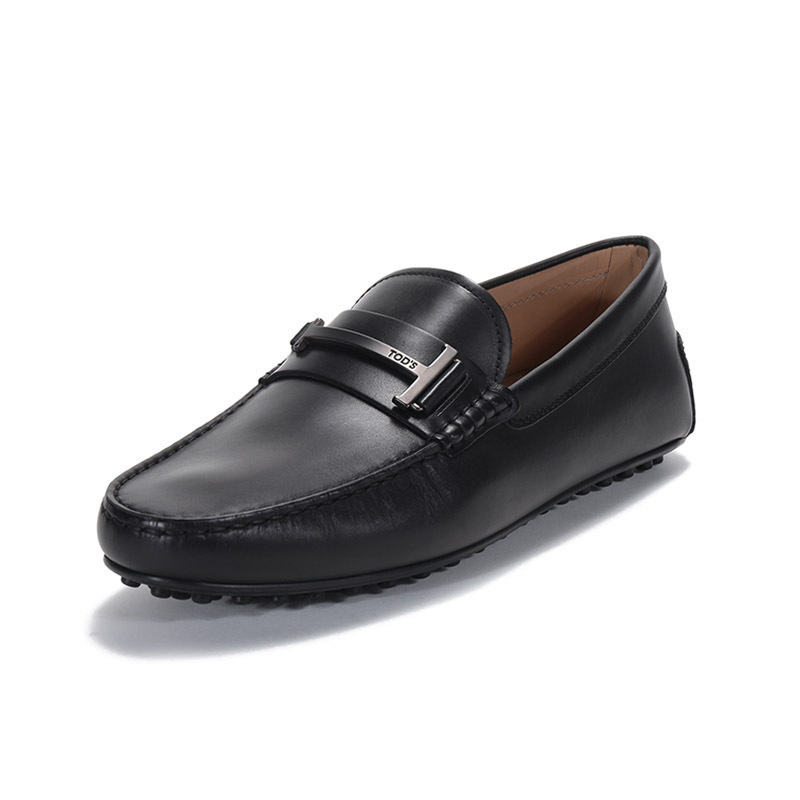 TOD’S 托德斯 男士皮革饰扣豆豆鞋皮鞋 XXM42C0DH50D90