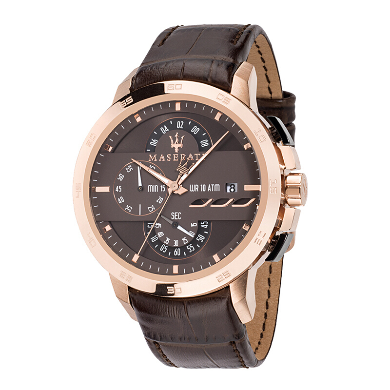 玛莎拉蒂maserati大表盘潮流石英表计时码表网红抖音男士手表防水多