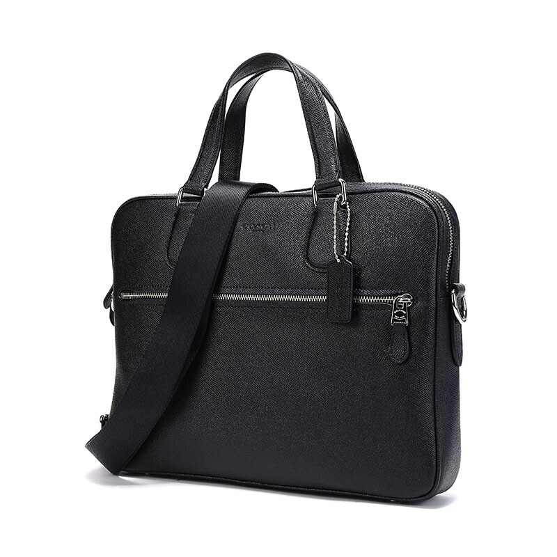 蔻驰coach男包奢侈品手提包商务简约公文包欧美时尚纯色方形斜挎单肩