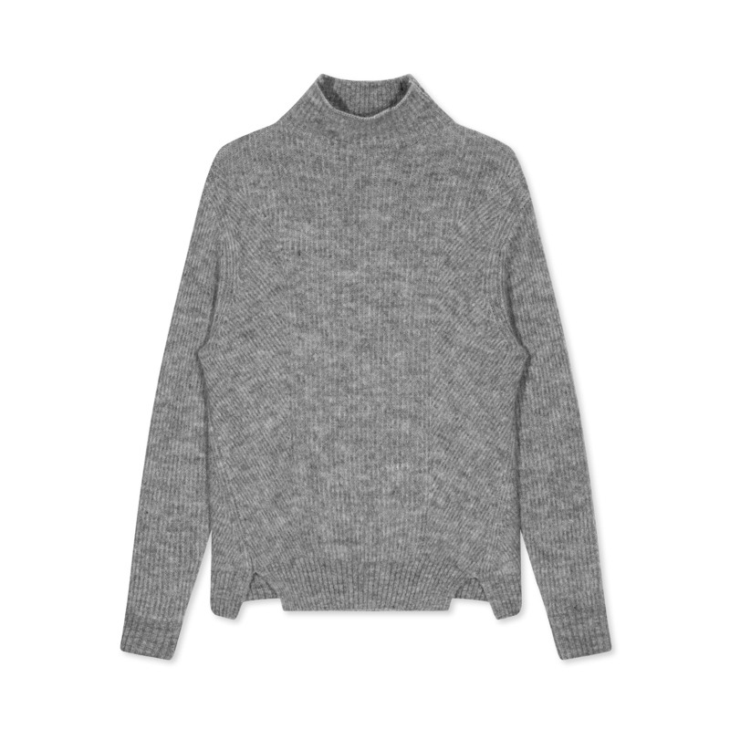 gxg男装 冬季男士韩版保暖修身灰色高领打底针织毛衫复古毛衣