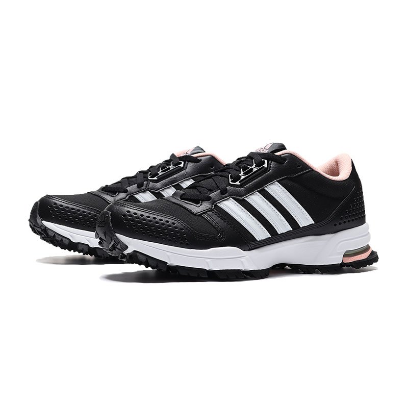 adidas女鞋跑步鞋MARATHON 10休闲运动鞋AC8594 AC8594黑色+亮白