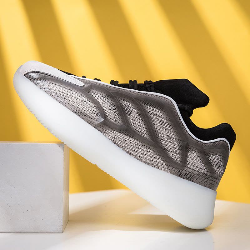 Ceba低帮韩版潮流时尚透气男鞋个性骨架夜光椰子鞋2022春季街头运动鞋图片