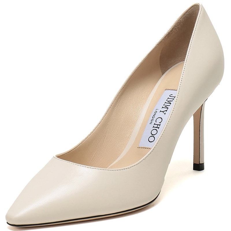 JIMMY CHOO 周仰杰 女士羊皮尖头高跟皮鞋 ROMY 85 KID 171
