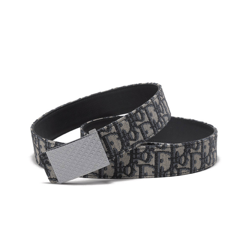 迪奥dior男士织物皮革不可裁剪双面皮带腰带4424ruyse