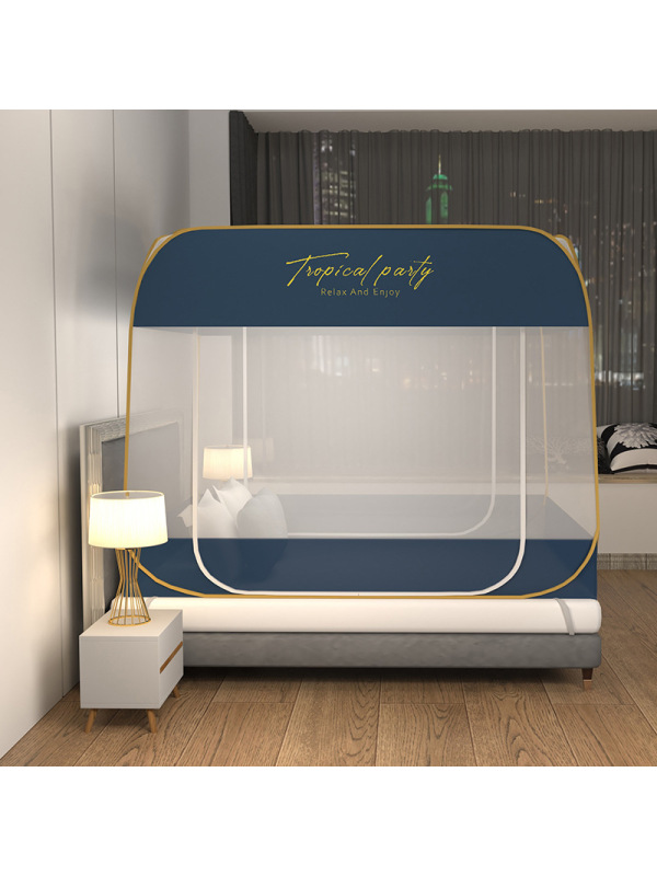 Ceba免安装蚊帐加密加厚蒙古包蚊帐1.5米床1.2m家用1.8x2.0三开帐子