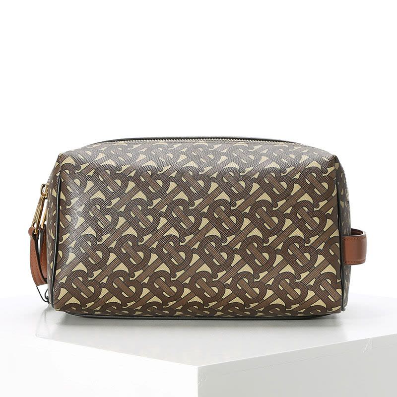 20新款 BURBERRY 男女同款专属标识印花环保帆布旅行收纳袋手拿包 8022973图片