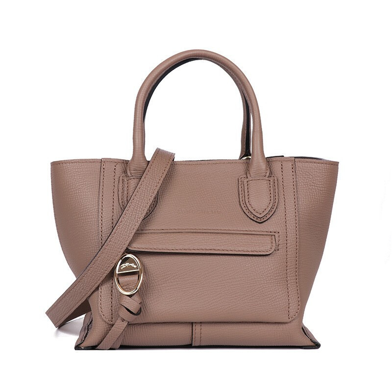 珑骧 LONGCHAMP 奢侈品 女士MAILBOX系列褐灰色皮质小号手提单肩斜挎包 10103 HTA 015