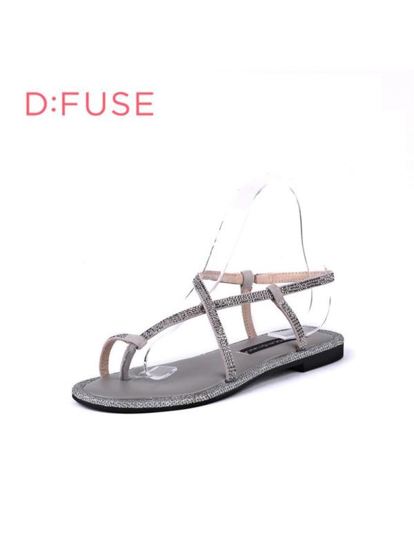 D：Fuse/迪芙斯羊反绒后绊带夹趾舒适凉鞋女鞋DF72115281_hWN67