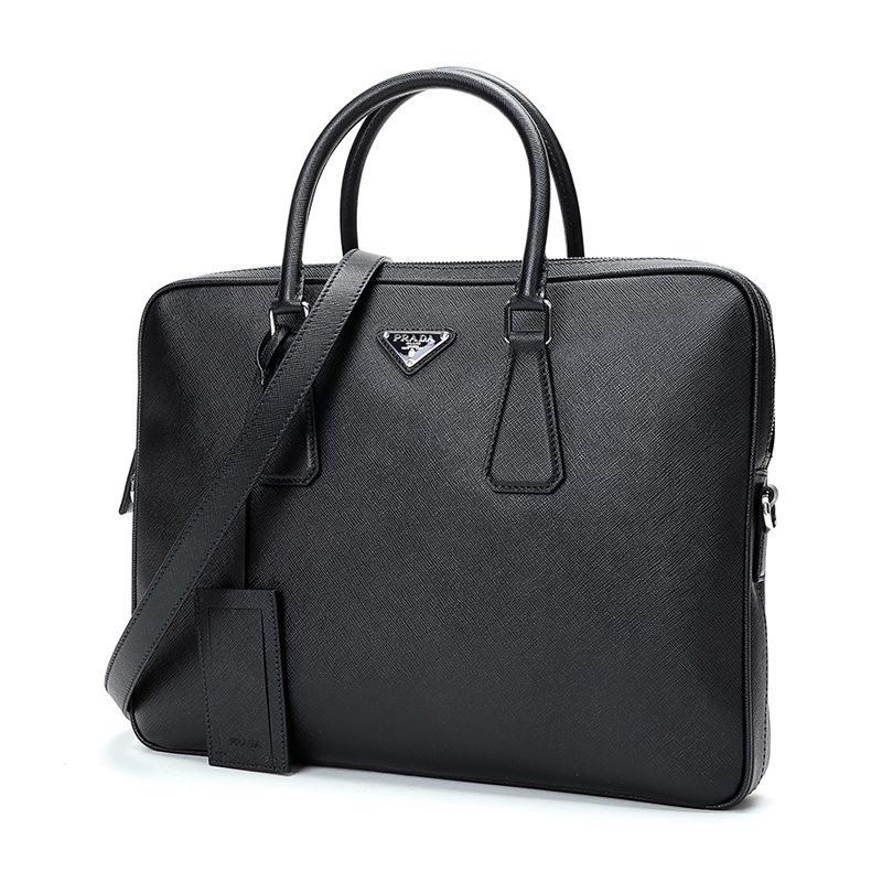prada普拉达男士牛皮手提单肩包公文包2ve3689z2voox