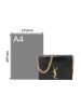 预售 圣罗兰 YSL CASSANDRA 信封包迷你 字母LOGO鳄鱼压纹 女士单肩包 532750金链