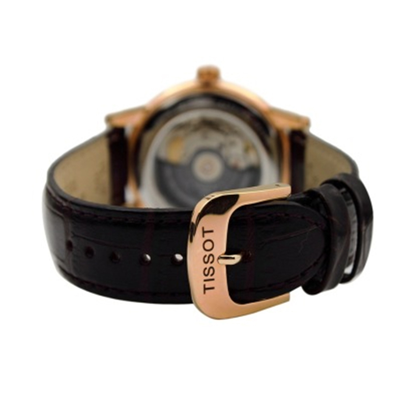 tissot卡森系列自动机械时尚简约休闲商务皮带男士手表t0854073601100