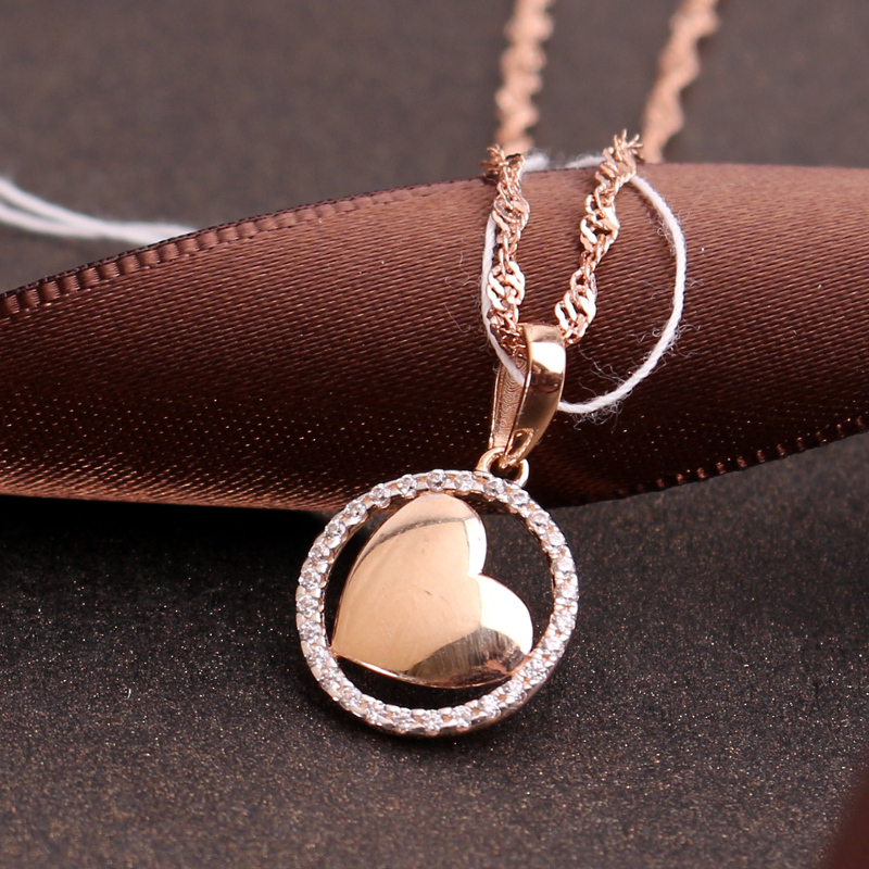 凝萃紫金吊坠925银链情人节生日礼物甜心克重约088g