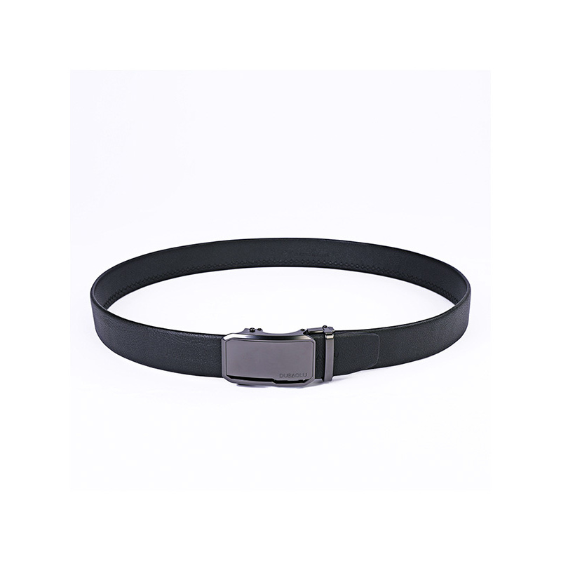 都宝路2018新款韩版男士真皮自动扣腰带黑色系商务型男简约牛皮皮带