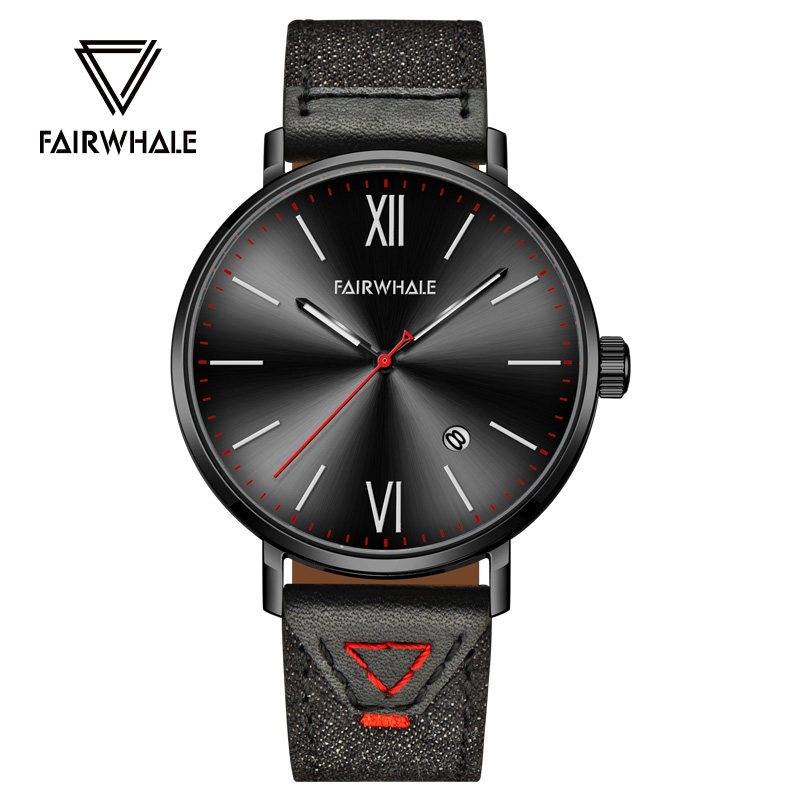 马克华菲fairwhale手表名牌三大针款炫酷石英表防水夜光时尚腕表视频