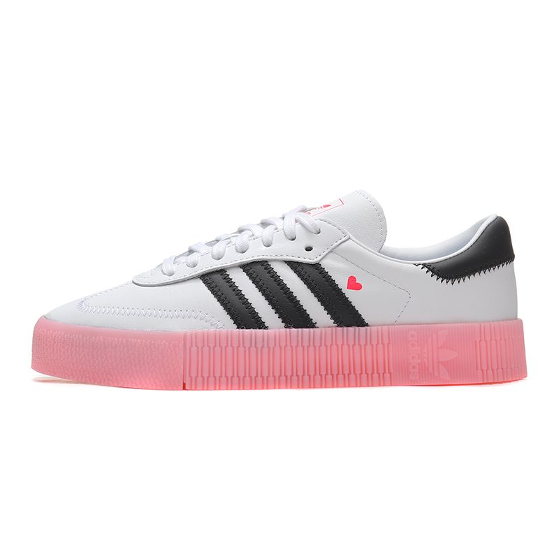 自营adidas阿迪达斯三叶草女鞋情人节爱心运动休闲板鞋ef4965