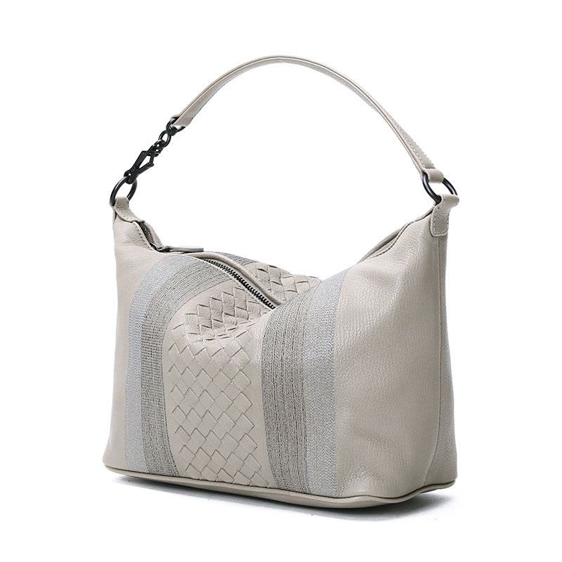 Bottega Veneta/葆蝶家 编织Madras条纹 单肩包 239988图片