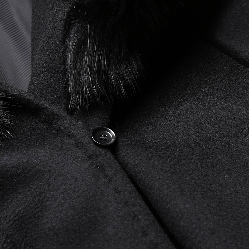 MAX MARA STUDIO 麦丝玛拉 女士羊毛连帽大衣外套MANGO