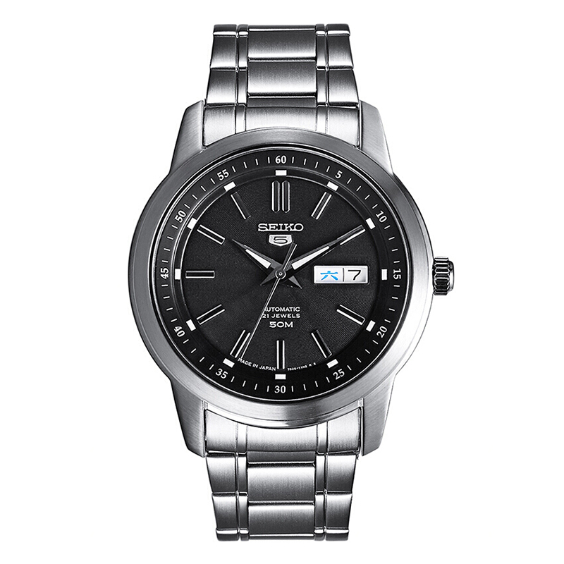精工（SEIKO）机械表 男 5号系列夜光商务防水机械不锈钢带男表SNKM87J1 SNKM87J1