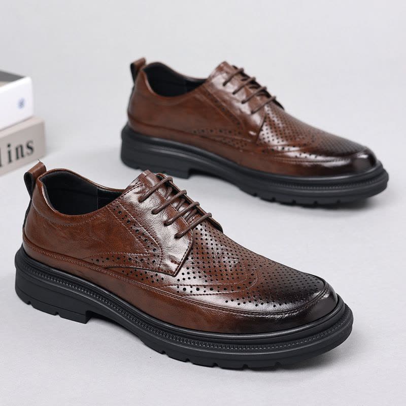 男鞋春秋季英伦时尚格纹商务正装皮鞋舒适增高新郎结婚鞋SJ-1图片