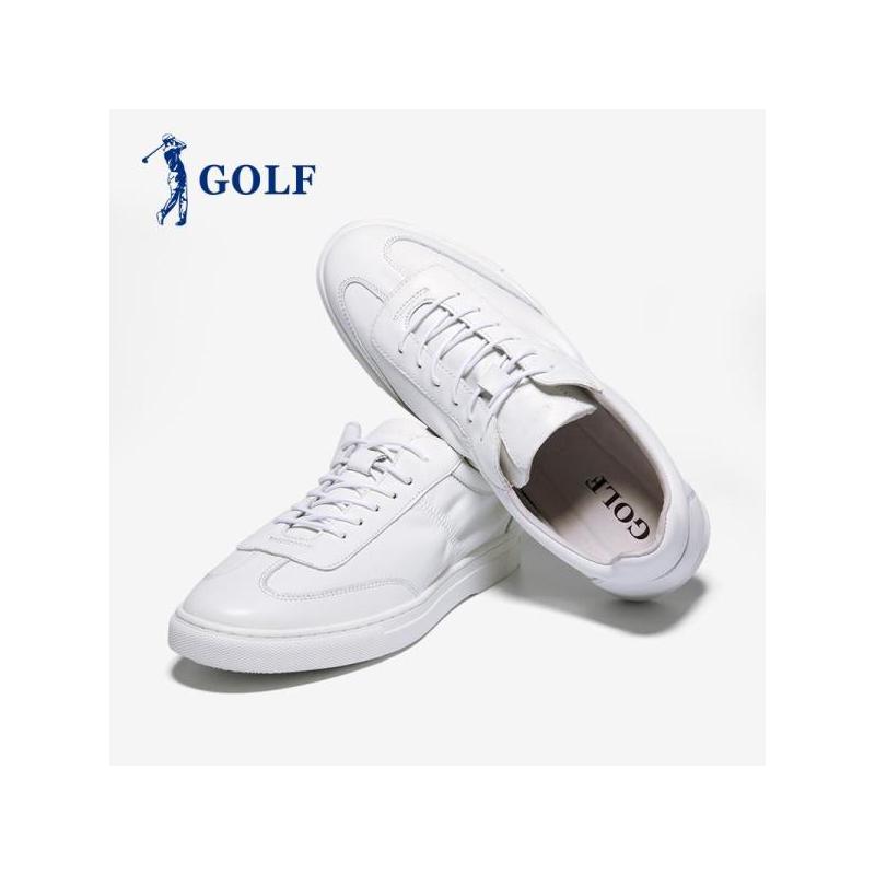 GOLF小白鞋男2018新款春夏季百搭透气鞋子韩版休闲鞋男鞋真皮板鞋潮