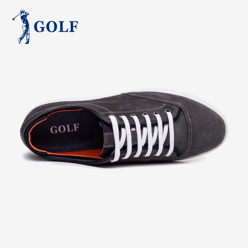 GOLF板鞋男2018春夏季新款韩版百搭男鞋春季潮鞋青春潮流磨砂真皮休闲鞋