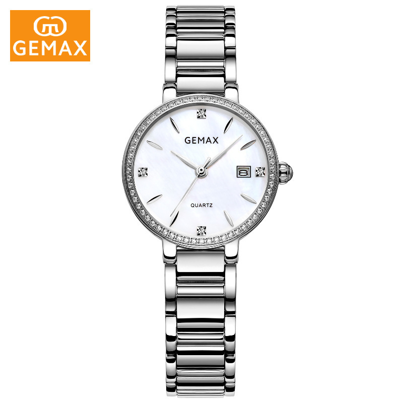 GEMAX/格玛仕 正品防水石英手表 女士时尚品牌精钢腕表 MX2229