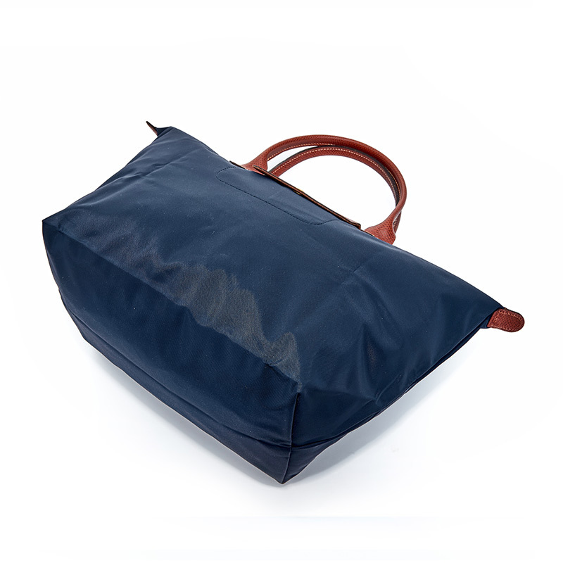 珑骧 LONGCHAMP 奢侈品 女士 蓝色中号织物短柄可折叠手提饺子包LL1623 089 P68