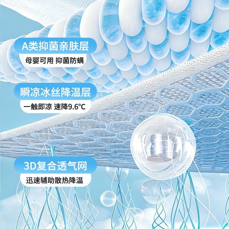 冰丝凉席2026夏季新款家用凉感软席可机洗夏天床单学生宿舍单人席图片