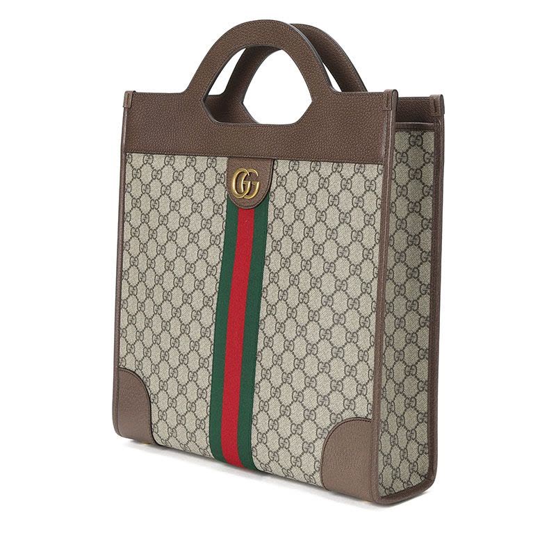 古驰GUCCI Ophidia TOTE中号 双G饰扣老花547941 男士女士手提包 金扣图片