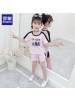 罗蒙女童短袖套装2019夏装新款儿童洋气女孩夏季时髦两件套韩版