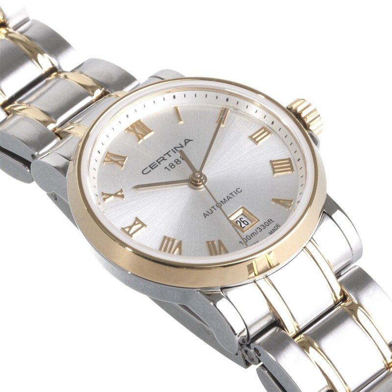 雪铁纳certina瑞士手表卡门系列时尚优雅自动机械女表27mm间金盘钢带c