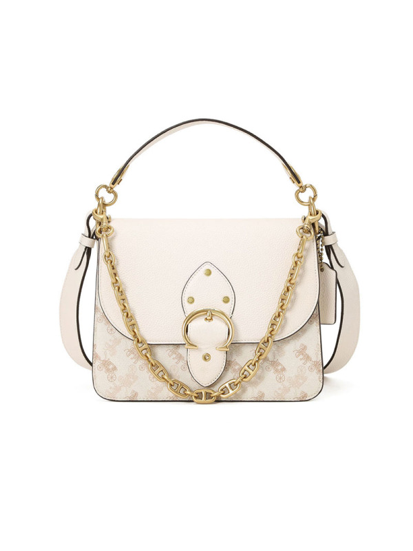 COACH 蔻驰 口盖包 C带扣 马车印花拼皮 4594