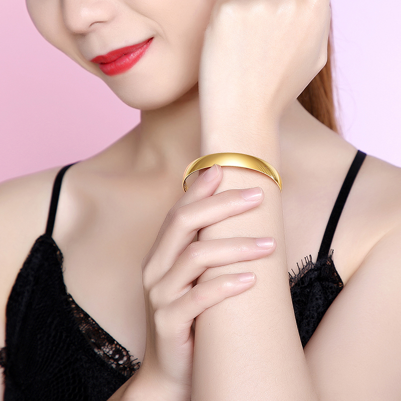 金利福珠宝 黄金手镯999足金手镯女士女款手镯送妈妈送爱人宽扁推拉手镯可调节 F001330