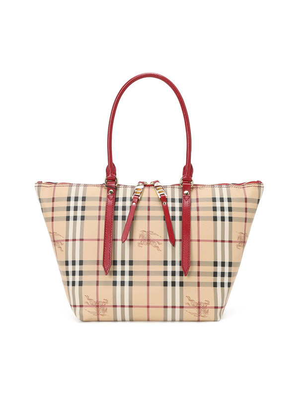 博柏利Burberry/巴宝莉 女包 女士购物袋 格纹托特包 单肩手拎手提包