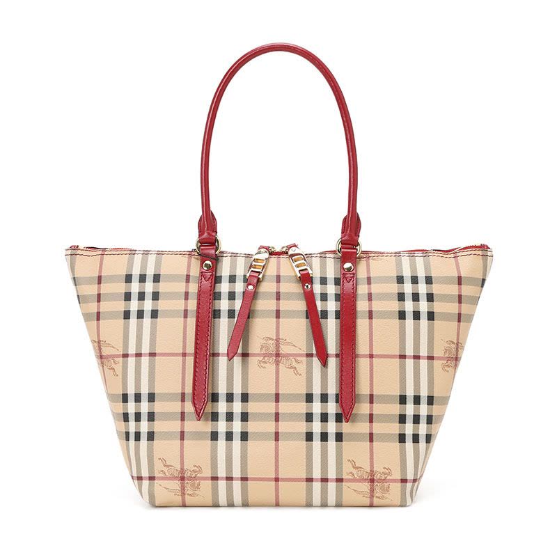博柏利Burberry/巴宝莉 女包 女士购物袋 格纹托特包 单肩手拎手提包图片