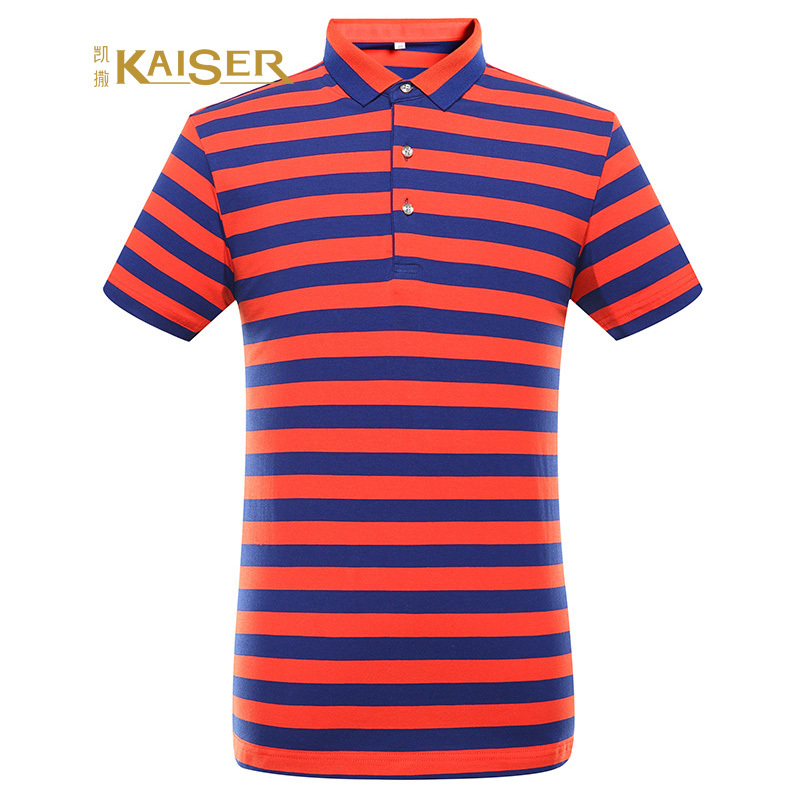 KAISER凯撒POLO衫男士时尚休闲翻领棉质微弹夏季短袖