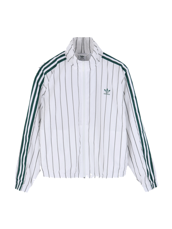adidas阿迪达斯三叶女外套年防风服休闲条纹夹克DU9925