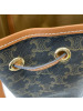 【预定】CELINE Triomphe帆布中号抽绳包 涂层帆布/牛皮革 24*27*19CM