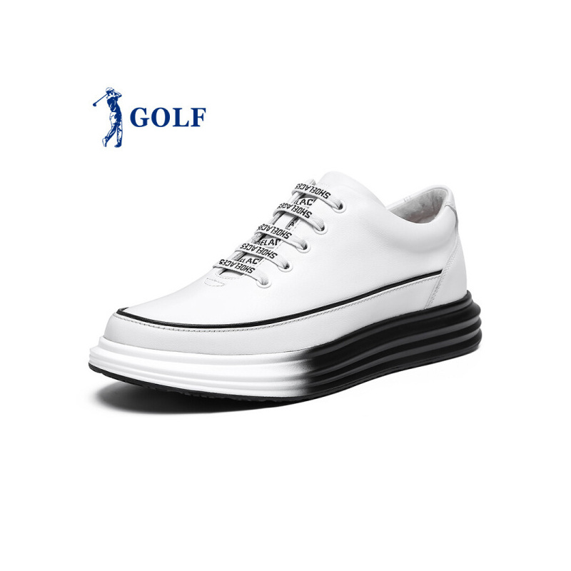 GOLF/高尔夫男鞋新品轻质炫彩鞋底户外健步鞋男真皮休闲运动鞋
