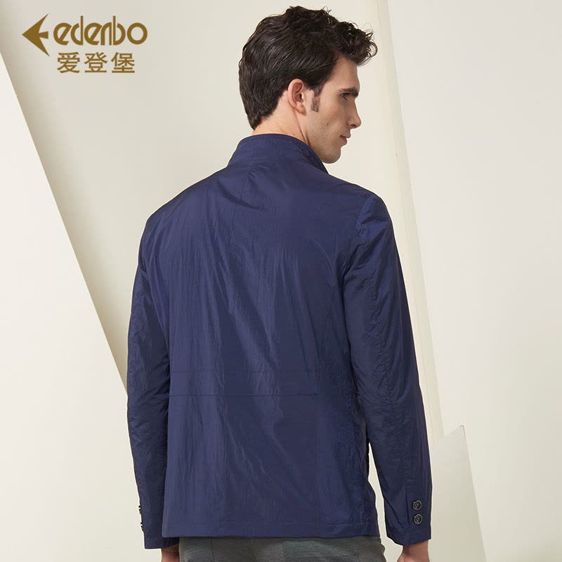 爱登堡商场同款2017春款夹克男外套中青年商务休闲中长款薄款男装图片