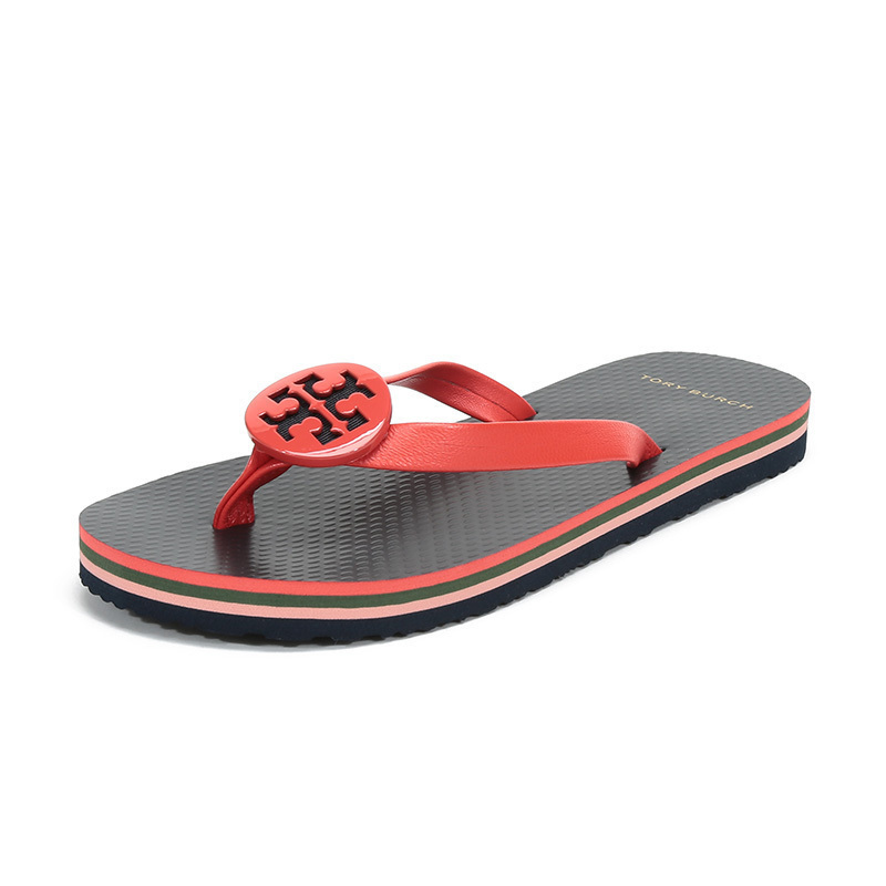 TORY BURCH 托里·伯奇 女士皮革拖鞋人字拖 73333