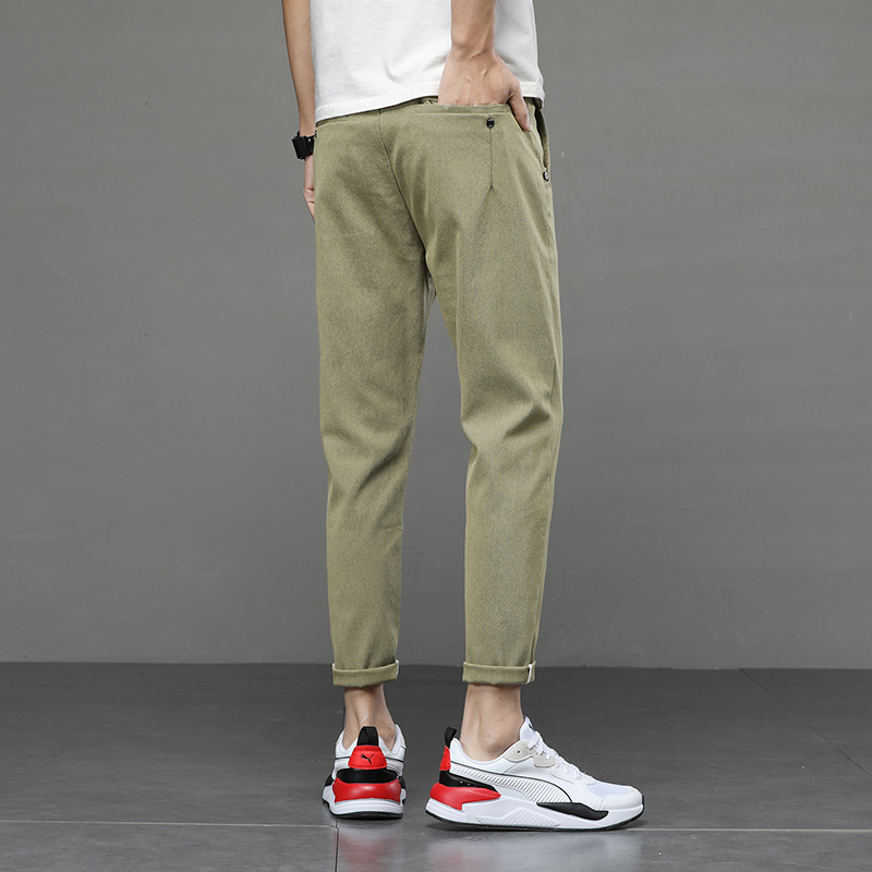 策恩公牛夏季九分裤男超薄弹力户外运动简约潮牌男士休闲裤韩版修身9