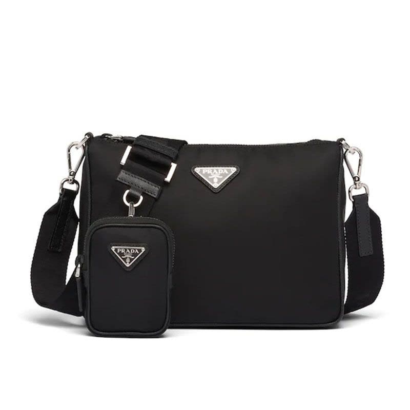 预订 PRADA Nylon shoulder 尼龙 男士斜挎包2VH113 WOO 银扣图片