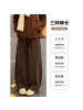 加绒裤子女秋冬新款宽松慵懒休闲小个子加厚灯芯绒阔腿裤