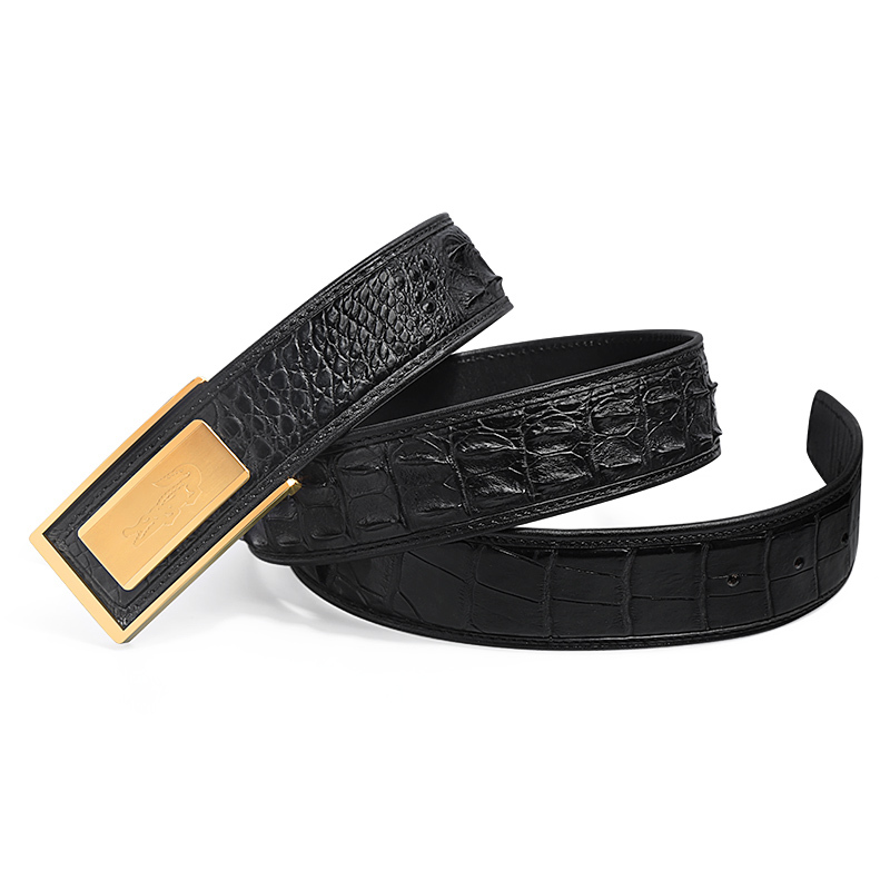 皮板扣男士裤带男式裤带鳄鱼皮男士裤腰带鳄鱼皮男式裤腰带pd1903011j