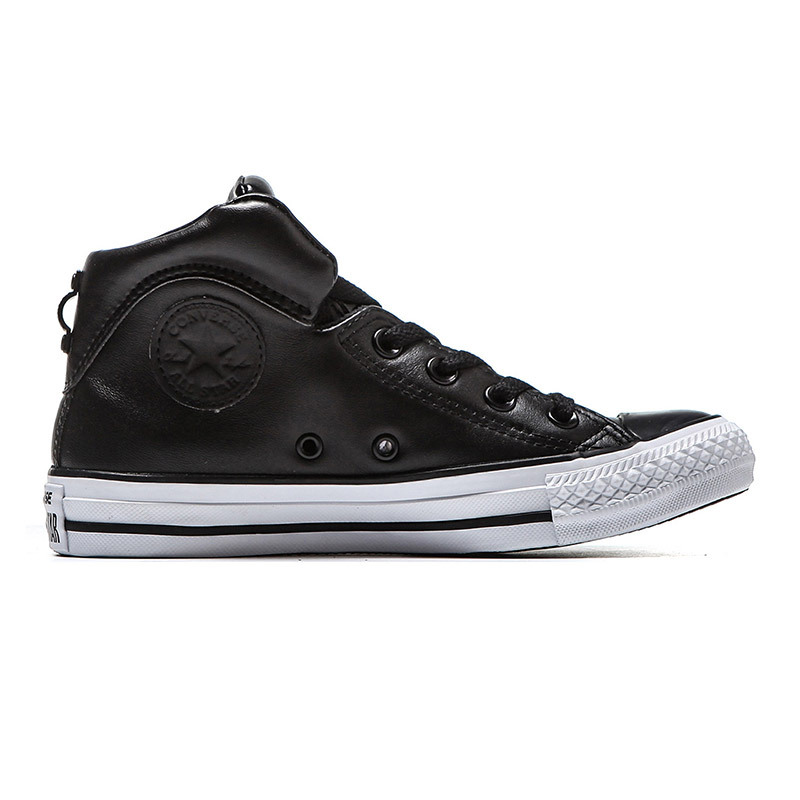 【自营】Converse匡威女鞋板鞋高帮皮质轻便运动休闲鞋557957C 557957C黑色