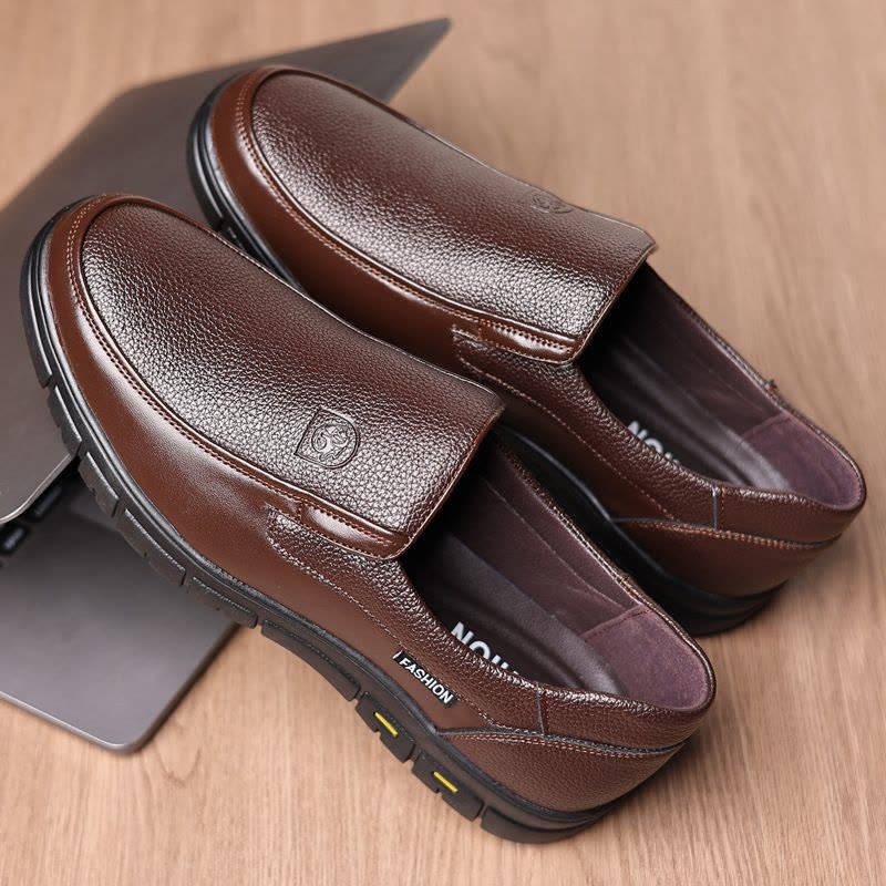 老人头层牛皮男鞋春季大码45商务休闲皮鞋男46真皮透气4748码鞋子图片