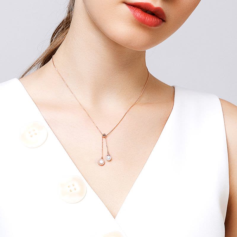 佰色传情BRIR淡水珍珠项链女潮纯银锁骨链网红银2020新款图片