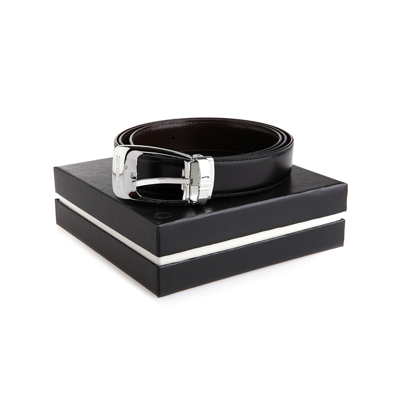 Montblanc（万宝龙）男士商务镀钯金光面针 牛皮箱包配件扣皮带/腰带 120 CM 106149