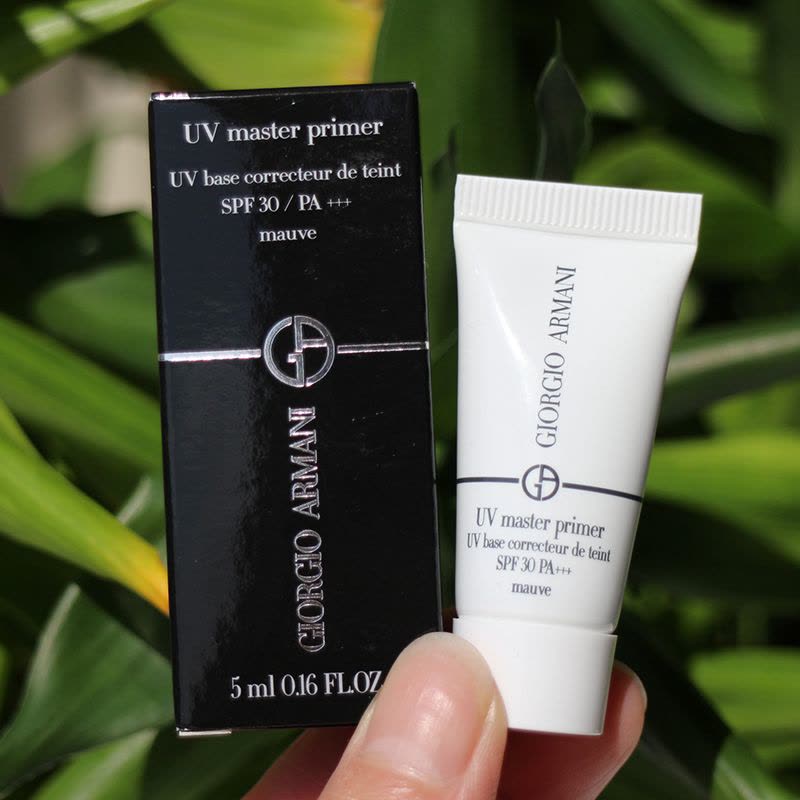 阿玛尼 晶柔光韵防晒凝乳 SPF45 PA+++(紫) 5mL*2白娇妆前持久隔离补水保湿图片